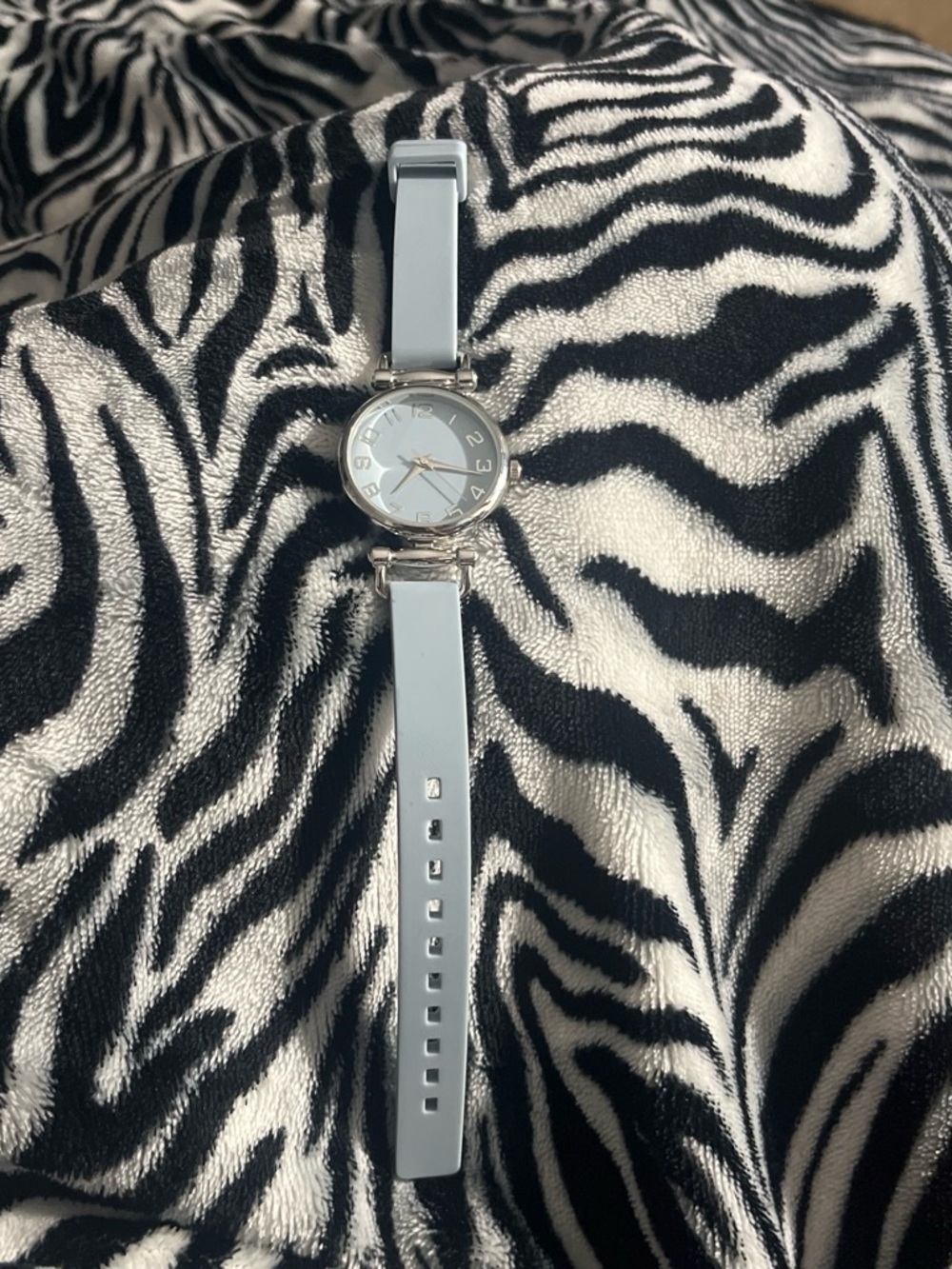 Women’s Light Blue Silicone Strap Watch - Unbranded